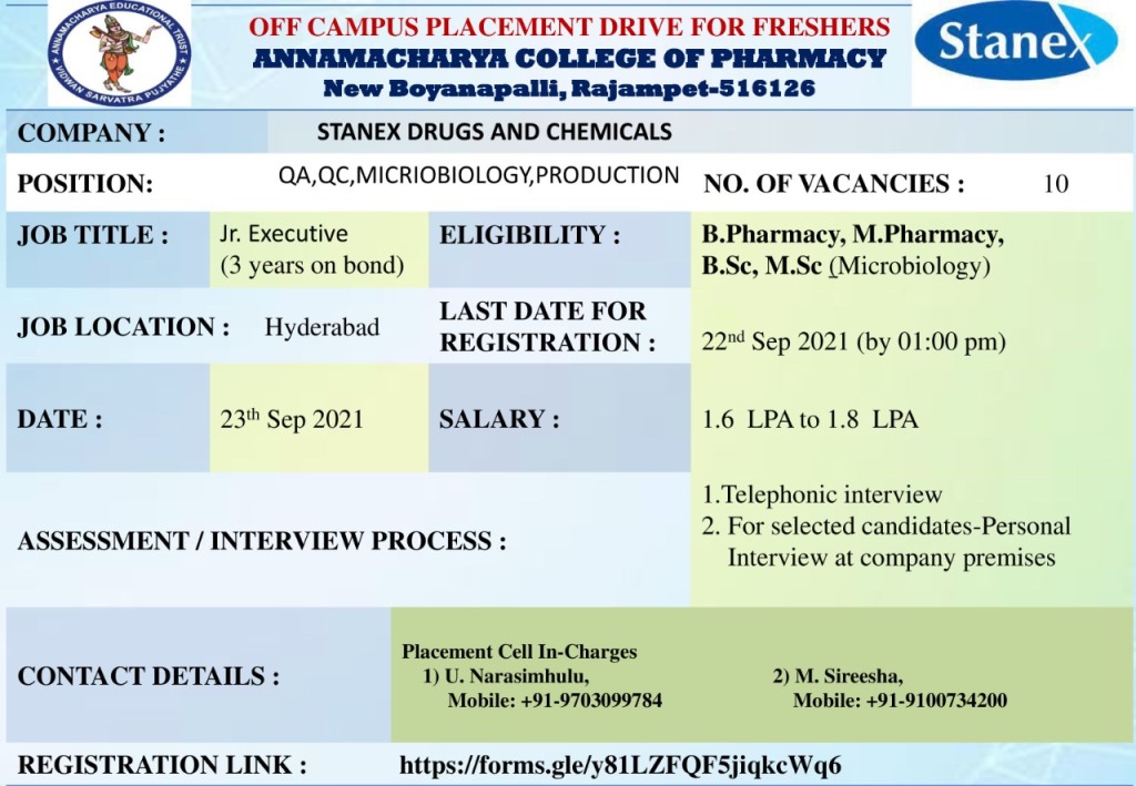 OFF-CAMPUS PLACEMENT DRIVE (FRESHERS)